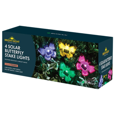 Solar LED Butterfly Stake Lights 4 Pack