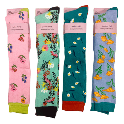 Ladies Super Soft Welly Socks - Spring Flowers