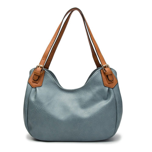 Nichole Buckle Strap Slouch Bag Blue | Wholesale Bags & Purses ...