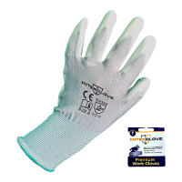 Premium Work Gloves with Gripper Silver