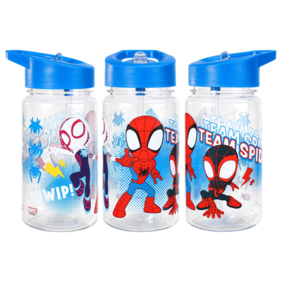 Official Spidey 450ml Bottle With Pop-Up Straw