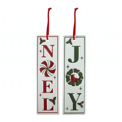 Noel & Joy Signs With Ribbon