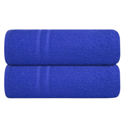 Luxury Soft Cotton Chevron Hand Towel Royal Blue