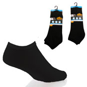 Mens Pro Hike Plain Black Trainer Socks - Carton Price