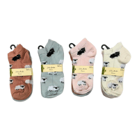 Ladies 3 Pack Bamboo Trainer Socks Sheep Collection