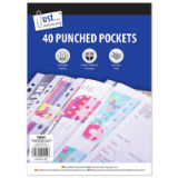 40 Clear Plastic Punched Pockets