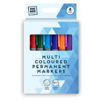 Multi-Coloured Permanent Markers 8 Pack