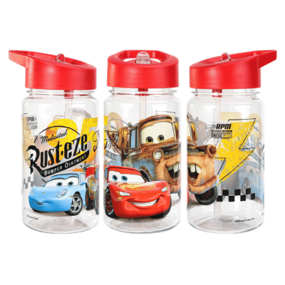Official Cars 450ml Bottle With Pop-Up Straw