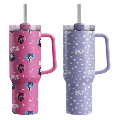 K-POP Printed Double Wall Tumbler With Handle 600ml