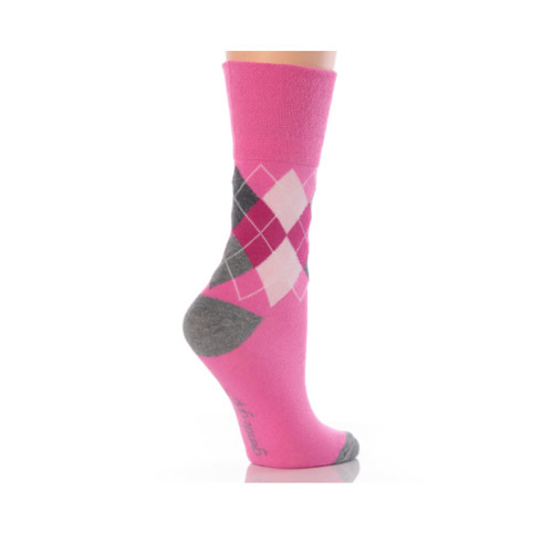 Ladies Gentle Grip Socks Diamond Argyle