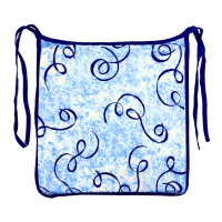 Blue Swirl Design Cotton Seat Pad