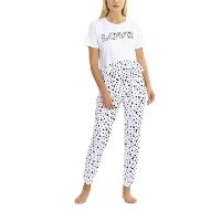 Frilled Hem Dalmatian Spots Pyjama Set