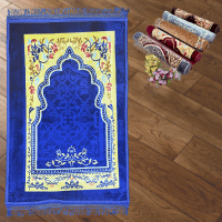 Soft Velvet Style Rug - Blue