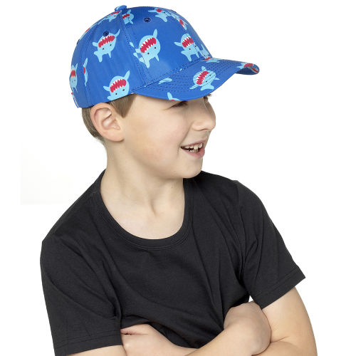 Children's Shark Print Baseball Cap | Wholesale Hats | Childrens Bush ...