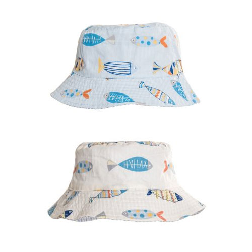Baby Boys Fish Print Bush Hat