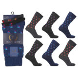 Ralph Lewis Mens Design Socks Square Dots