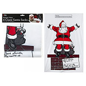 Christmas Giant Santa Sacks 4 Pack