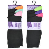 Ladies Plain Coloured Heel & Toe Socks