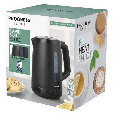 Progress 1.7L Rapid Boil Kettle - Black