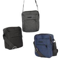 Borderline Unisex Crossbody Multi Zip Bag