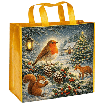 Christmas Woodland Animals Shopping Bag