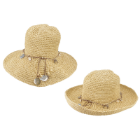 Ladies Crushable Wide Brim Hat With Shells