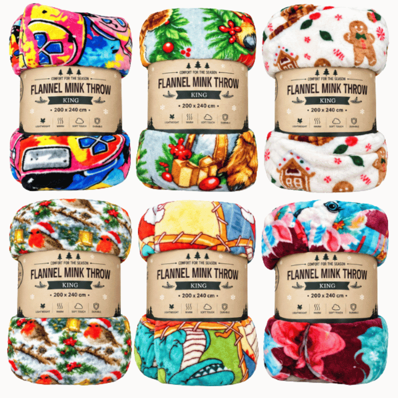 Festive Christmas Throws 200 x 240cm