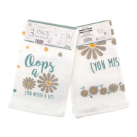Oops A Daisy Design 3 Pack Tea Towels