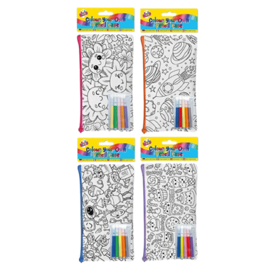 Colour Your Own Pencil Case & 5 Felt Tips