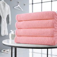 Luxury Wilsford Cotton Bath Sheet Blush Pink