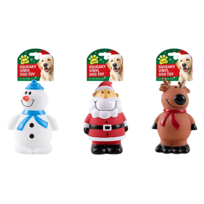 Christmas Vinyl Dog Toys