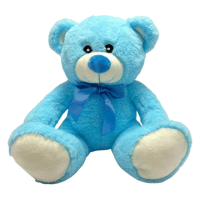 8" Blue Bear With Ribbon