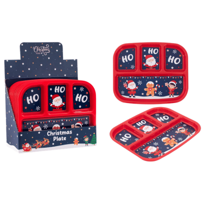 Christmas Kids 4 Section Plate