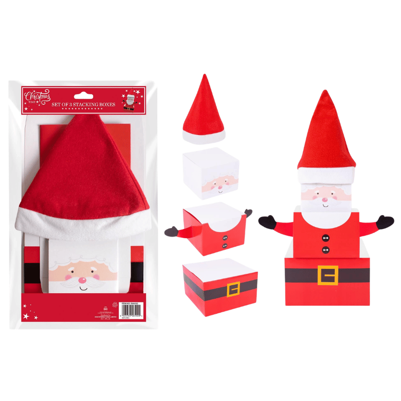 Christmas Santa Stacking Gift Boxes