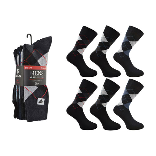 Wholesale Socks Mens Argyle Socks 6 Pack Mens Socks Discount Wholesale Socks Carton Prices